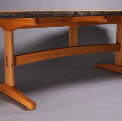 Madrone Table: cambium edge.